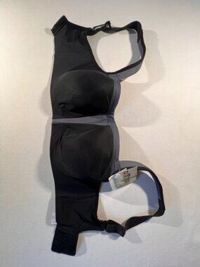Le Mystere Active Balance High Impact Underwire Sports Bra 32G Black NWT 6210
